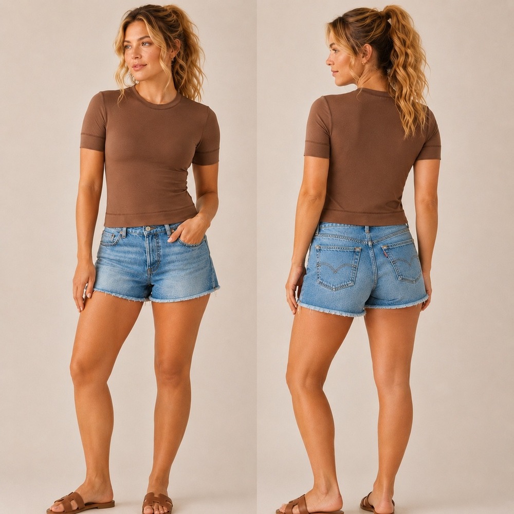 SKIMS Summer Mesh T-Shirt Jasper 2X (Fits L/XL)